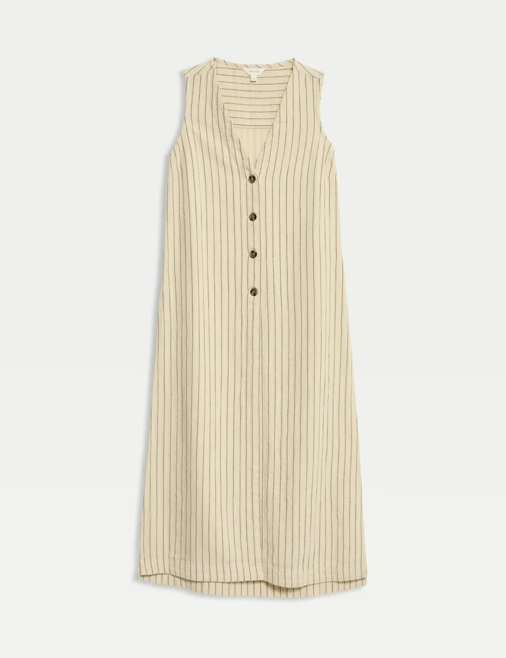 Striped Longline Cardigan with Linen