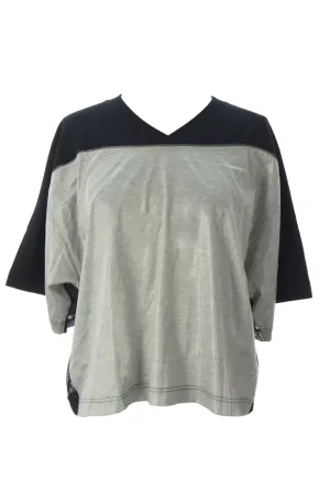 SURFACE TO AIR Women's Dark Sapphire   Grey Kicks Shirt $190 NEW