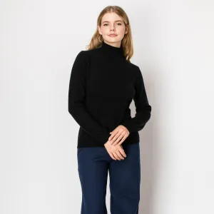 Susanna Cashmere Turtleneck Pullover In Black