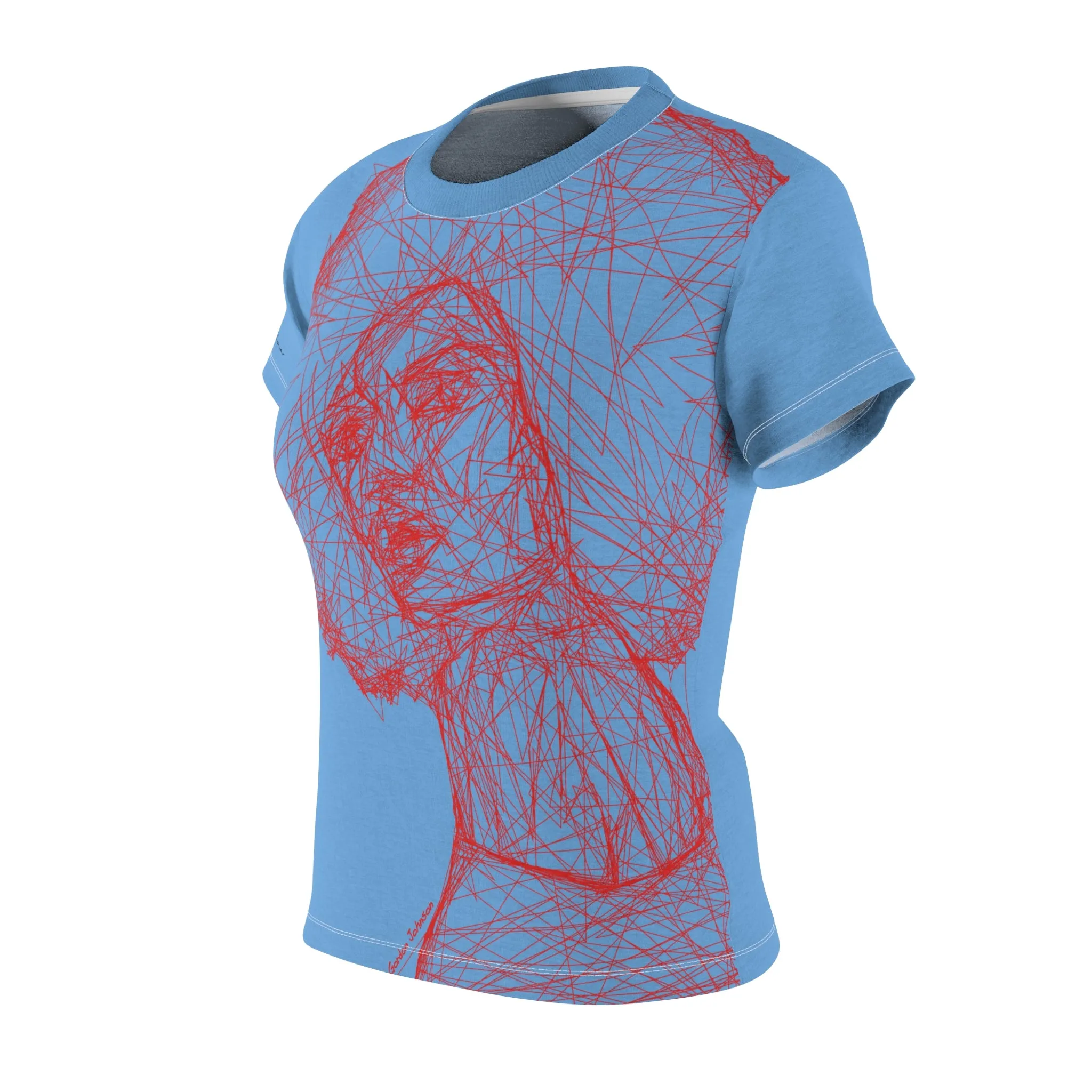 T-Shirt, Light Blue African Queen