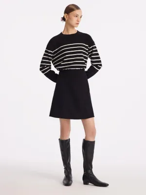 Tencel & Wool A Line Knee-Length Skirt