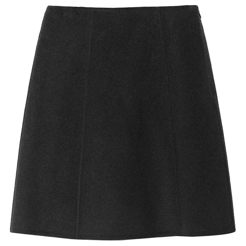 Tencel & Wool A Line Knee-Length Skirt