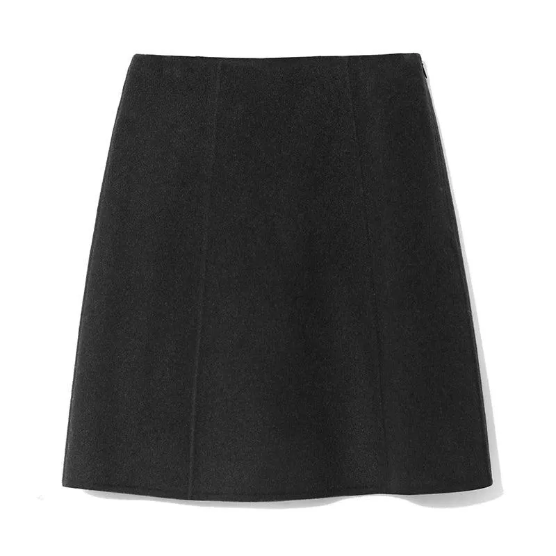 Tencel & Wool A Line Knee-Length Skirt