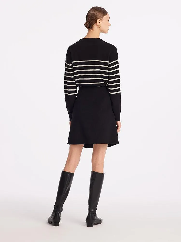 Tencel&Wool Knee-Length Skirt