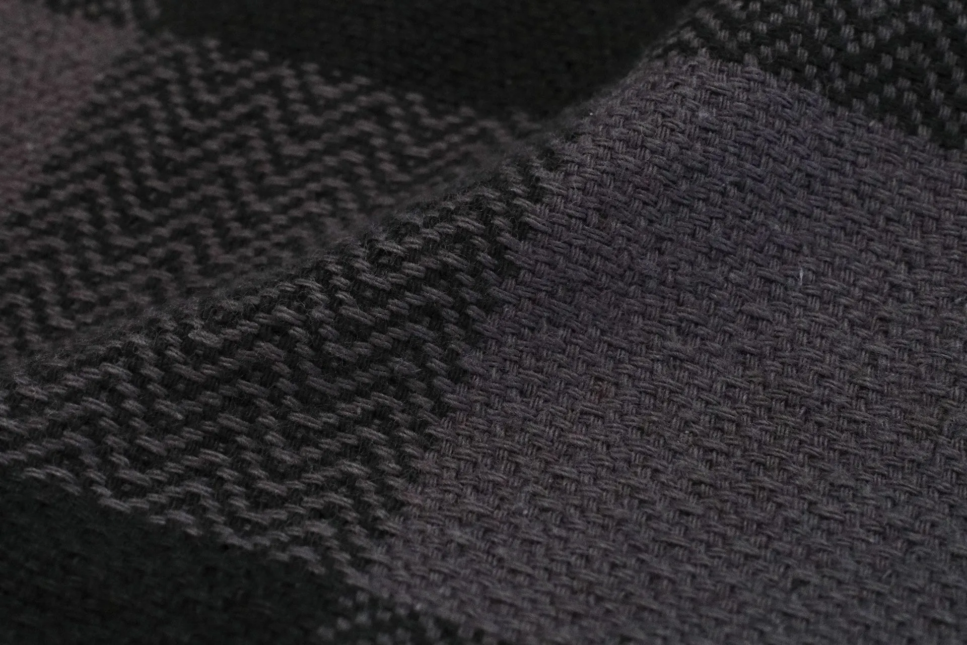 The Flat Head 12oz Selvage Flannel Workshirt (Black X Grey)