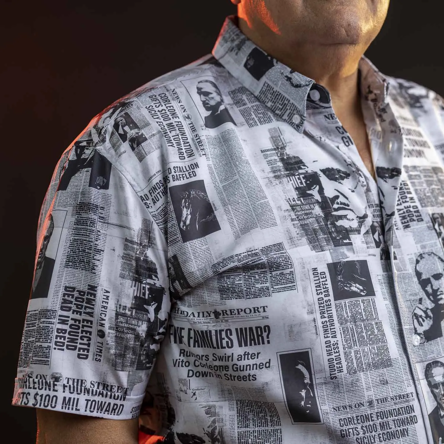 The Godfather “Headlines” – KUNUFLEX Short Sleeve Shirt