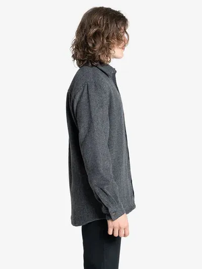 THRILLS - UNITED FRONT LONG SLEEVE FLANNEL SHIRT - Black