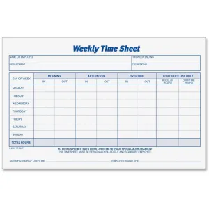 TOPS Weekly Timesheet Form