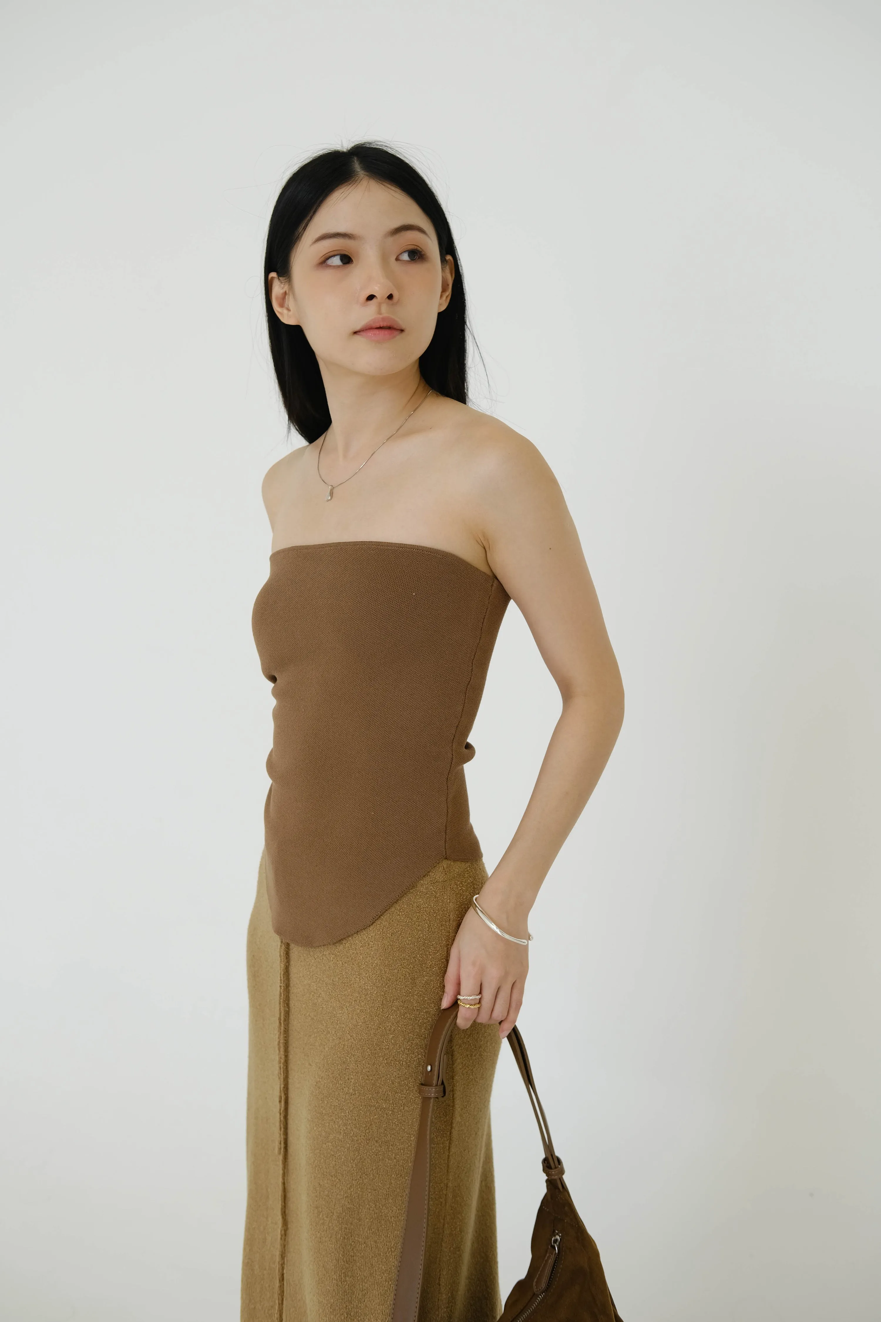 Tube Top In Brown