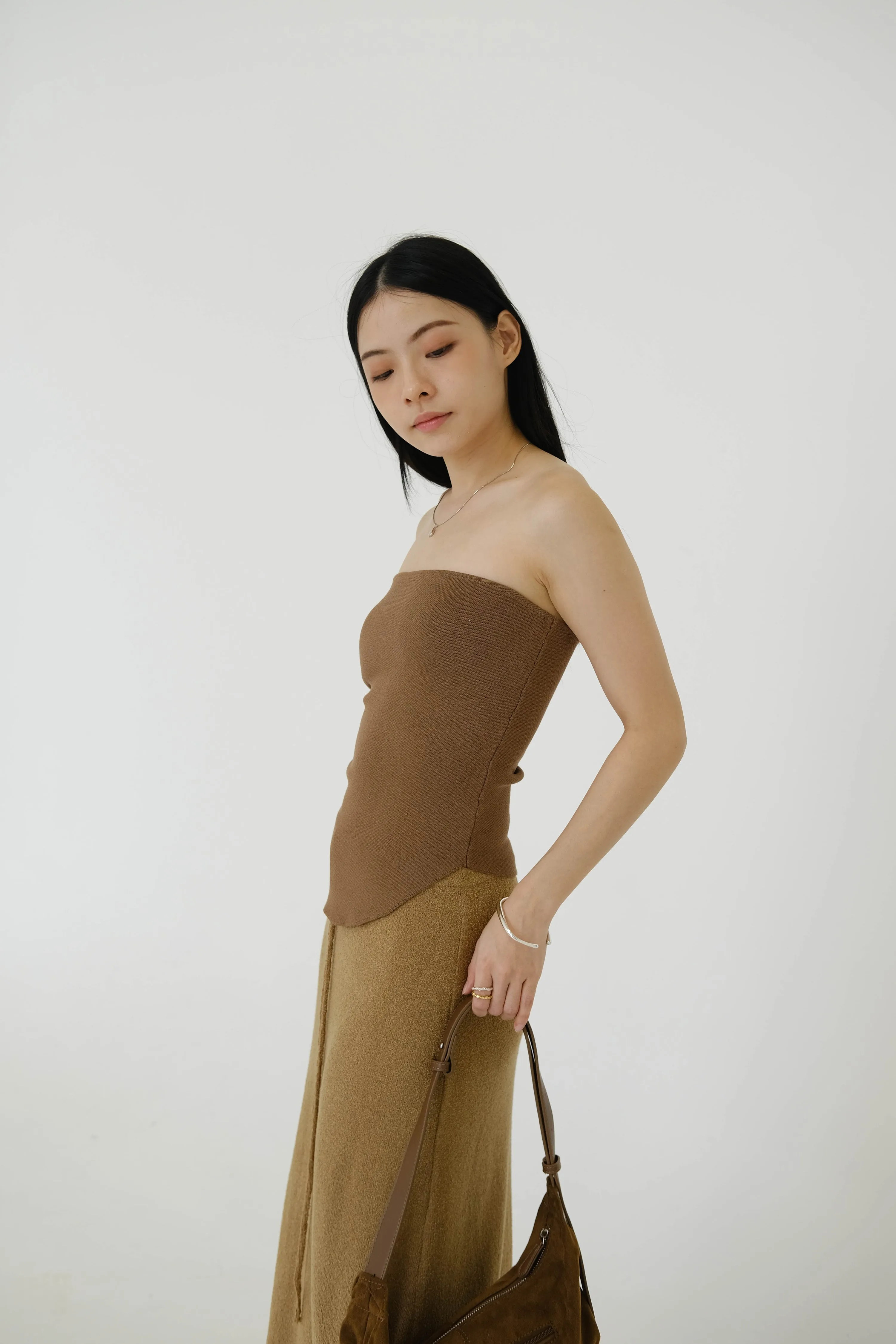 Tube Top In Brown