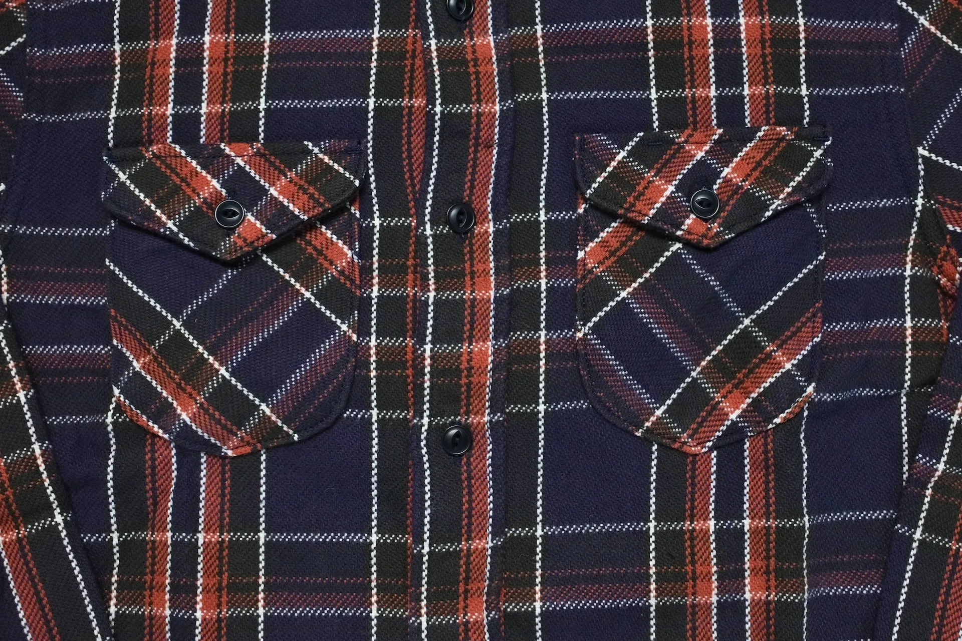 UES 14oz Heavyweight Selvage Flannel Workshirt (Midnight Hike)