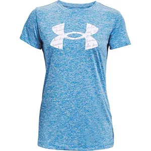 Under Armour Women's Tech Twist Big Logo Short-Sleeve Crew Neck T-Shirt , Brilliant Blue (787)/White , X-Small