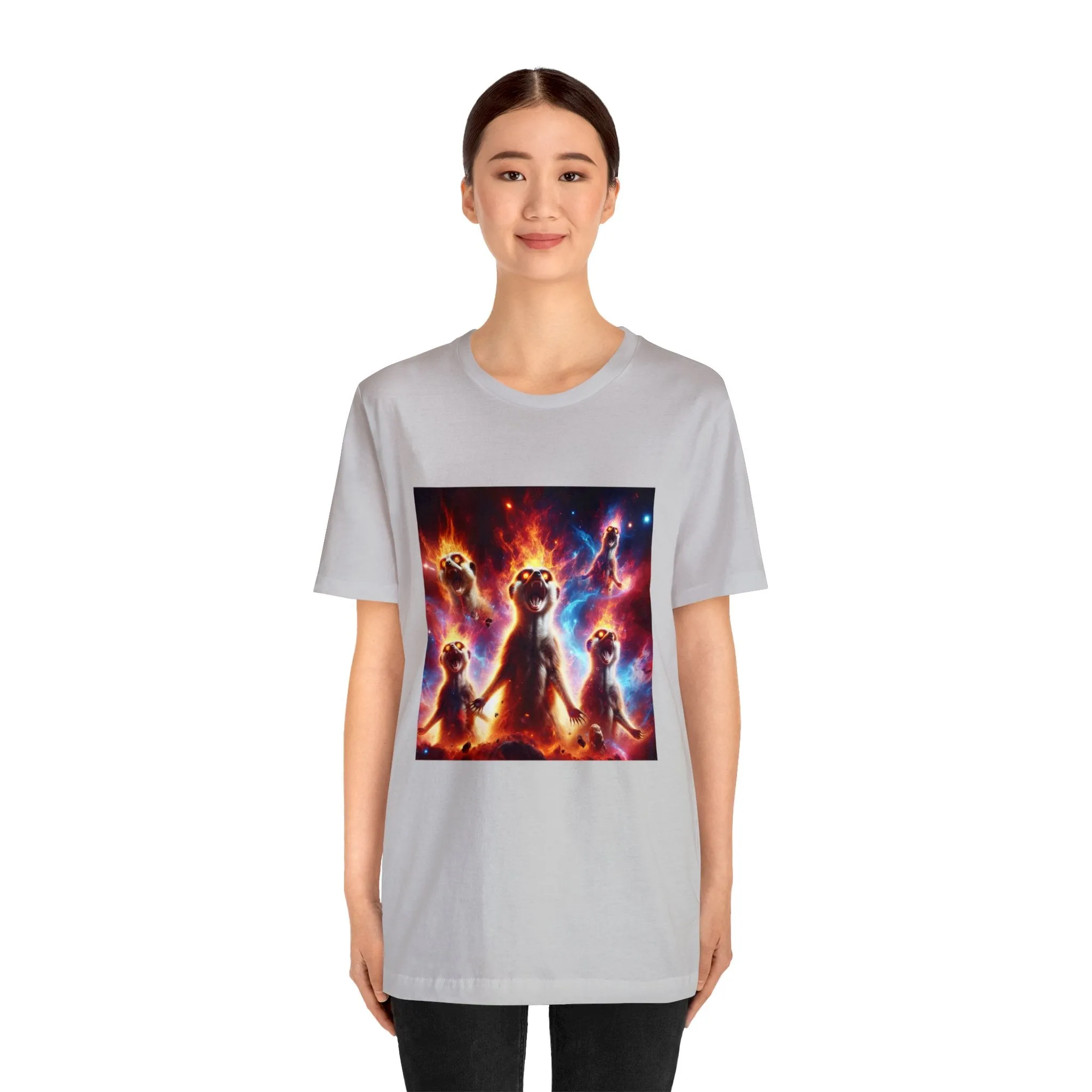 Unisex Jersey Short Sleeve Tee - Meerkat Cosmic Level