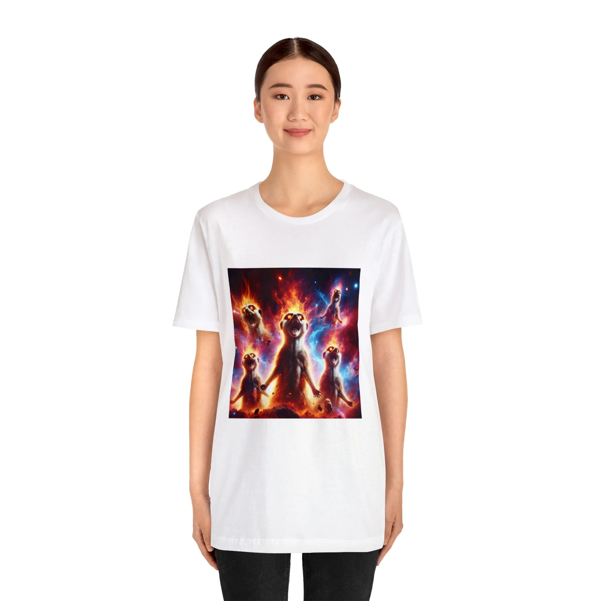 Unisex Jersey Short Sleeve Tee - Meerkat Cosmic Level