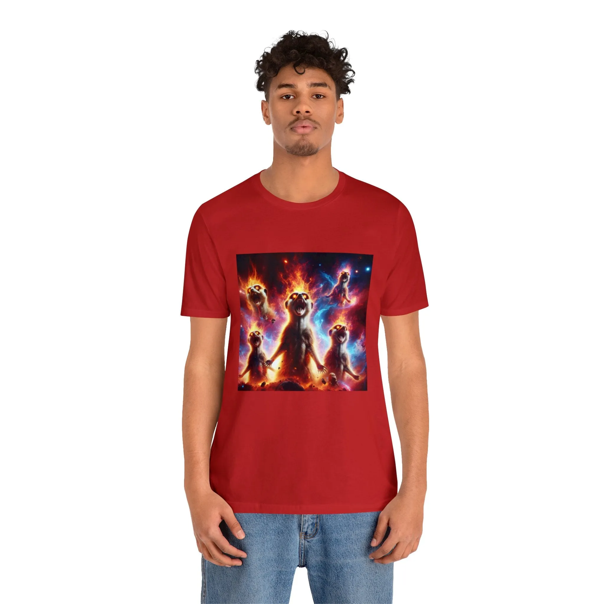 Unisex Jersey Short Sleeve Tee - Meerkat Cosmic Level