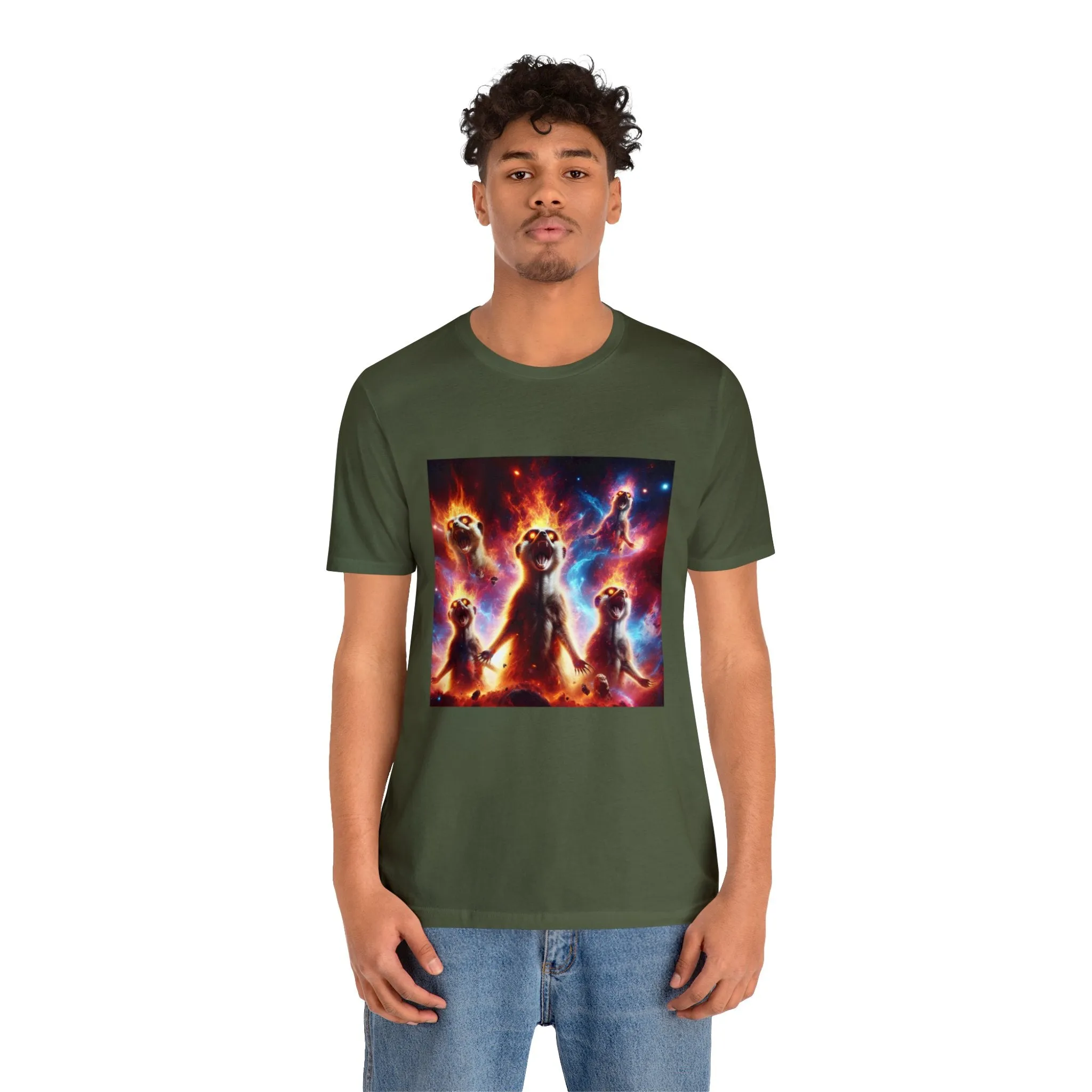 Unisex Jersey Short Sleeve Tee - Meerkat Cosmic Level