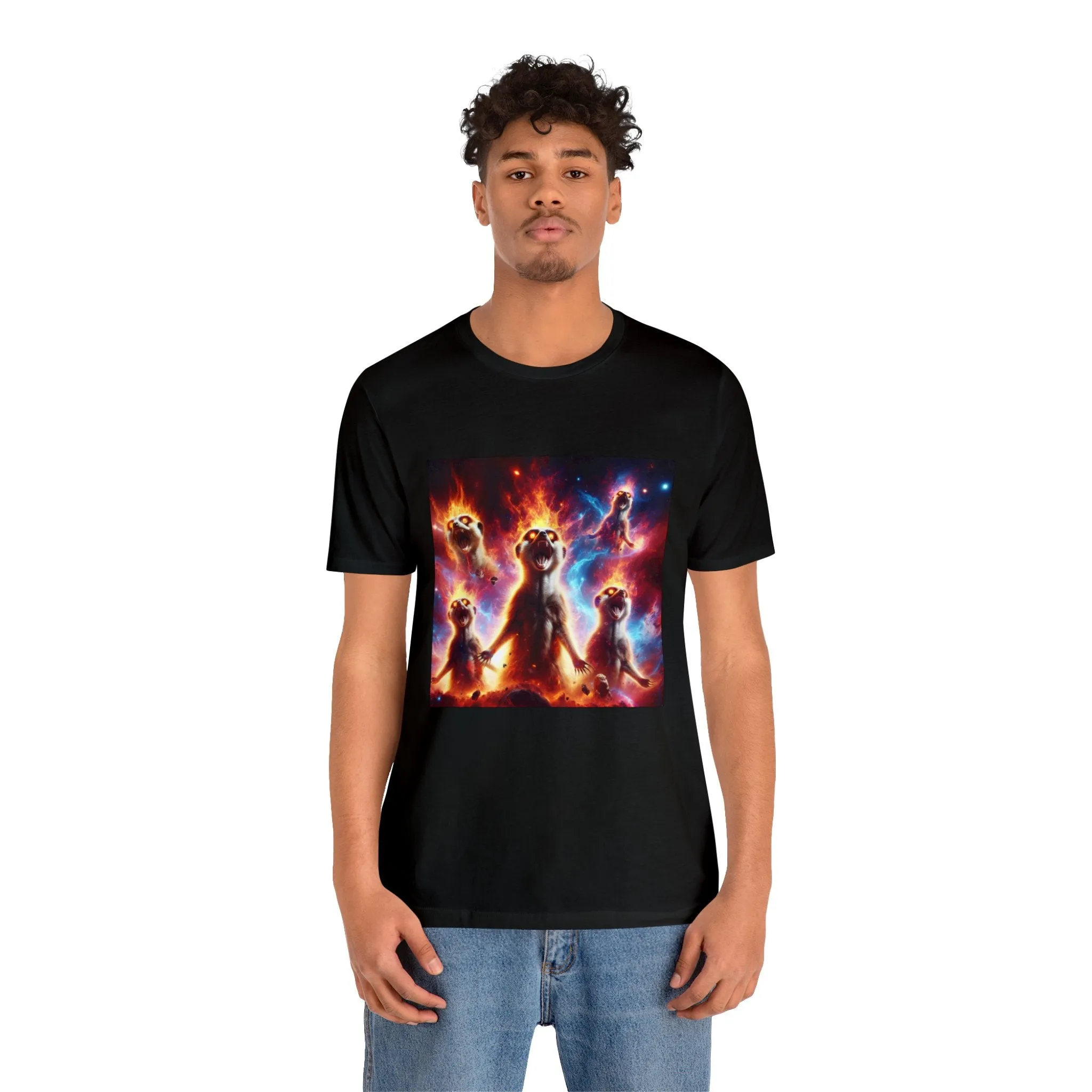 Unisex Jersey Short Sleeve Tee - Meerkat Cosmic Level