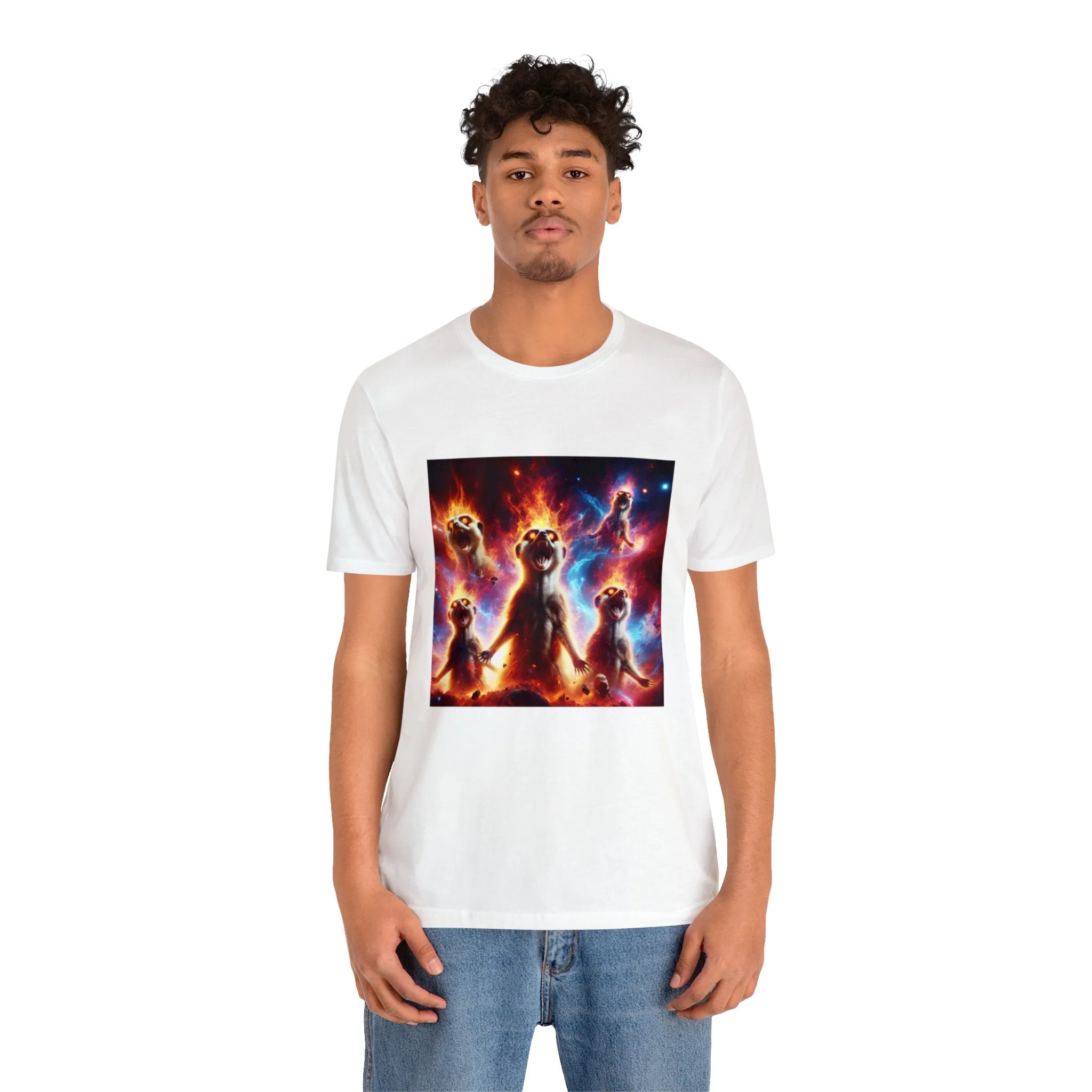 Unisex Jersey Short Sleeve Tee - Meerkat Cosmic Level