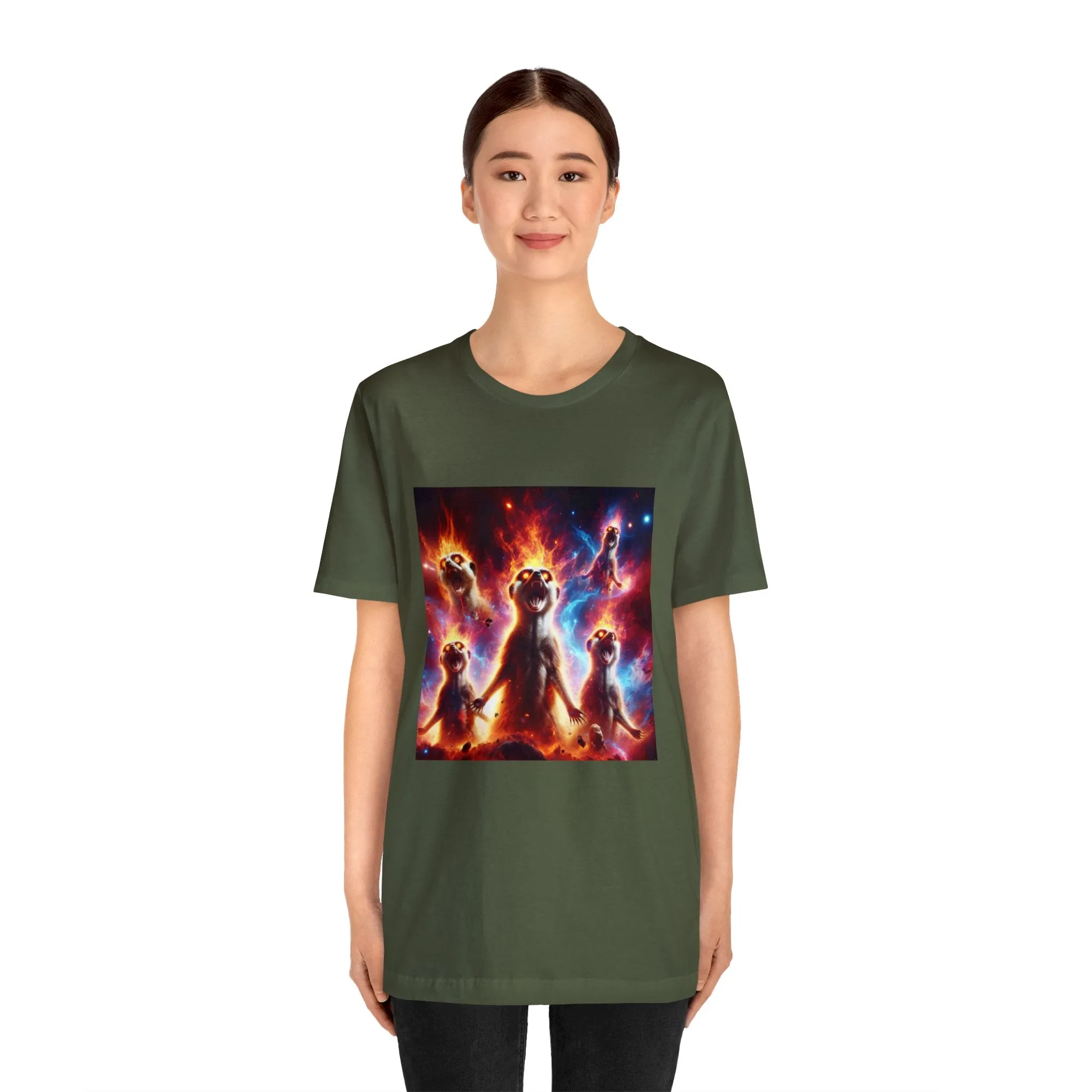 Unisex Jersey Short Sleeve Tee - Meerkat Cosmic Level