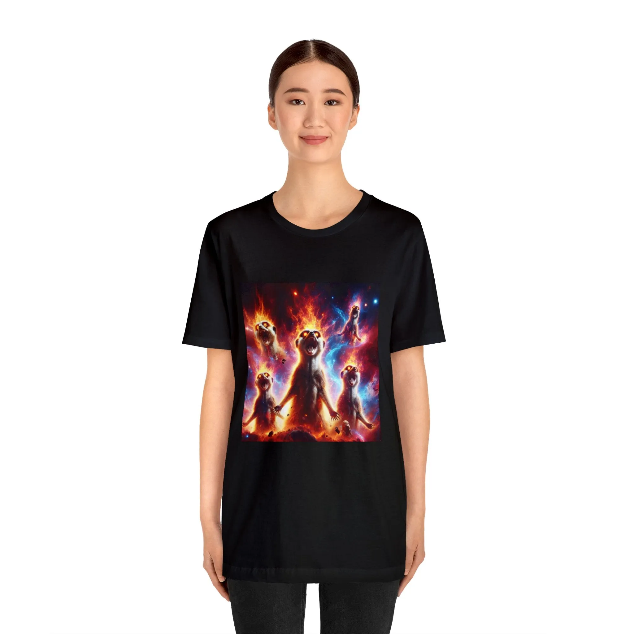 Unisex Jersey Short Sleeve Tee - Meerkat Cosmic Level