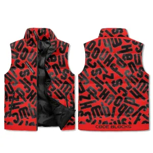 Unisex Lightweight All Over Printing Stand Collar Zip Up Puffer Vest