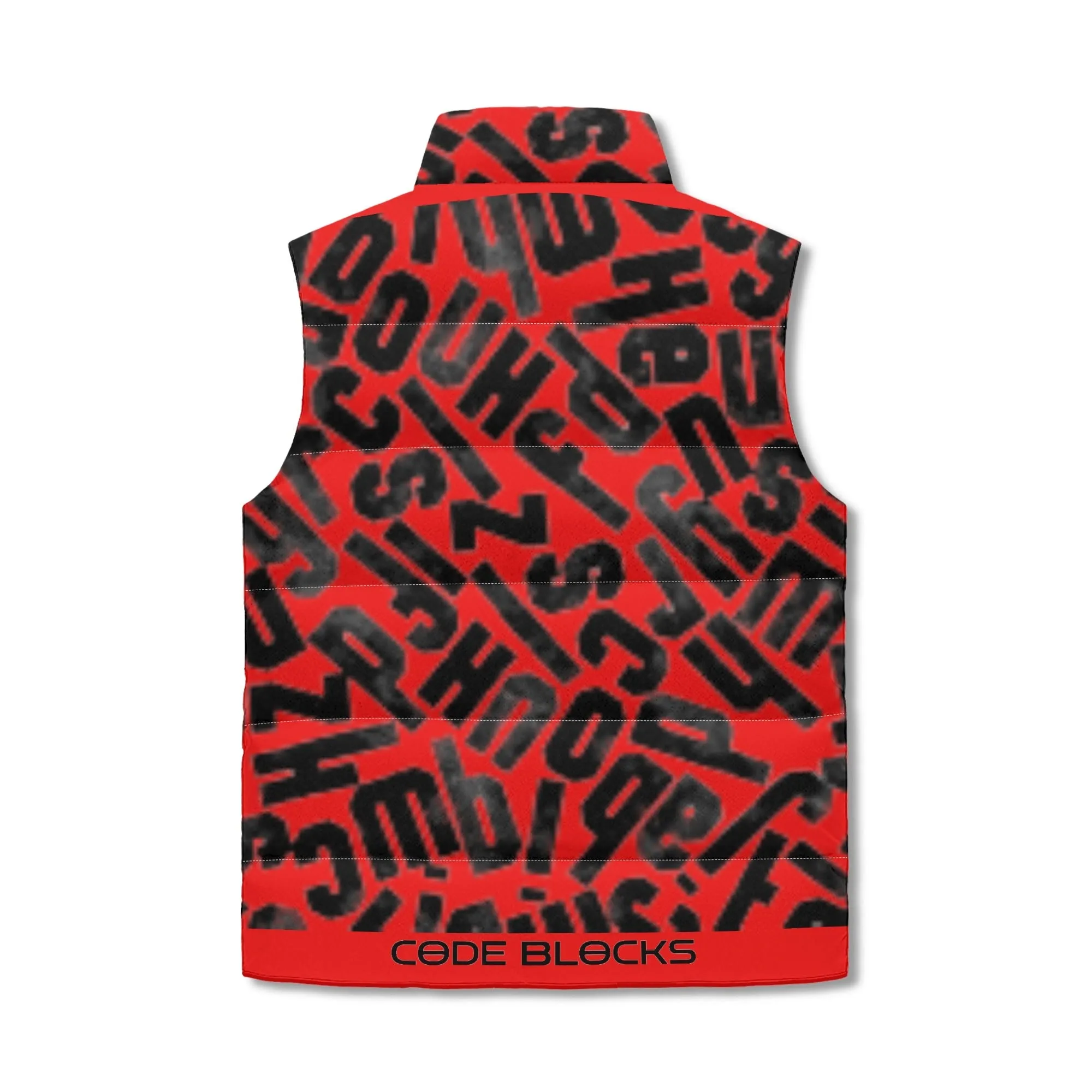 Unisex Lightweight All Over Printing Stand Collar Zip Up Puffer Vest