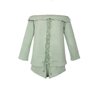 USA SIZE Sexy word collar strapless cross straps cropped sleeves shirt