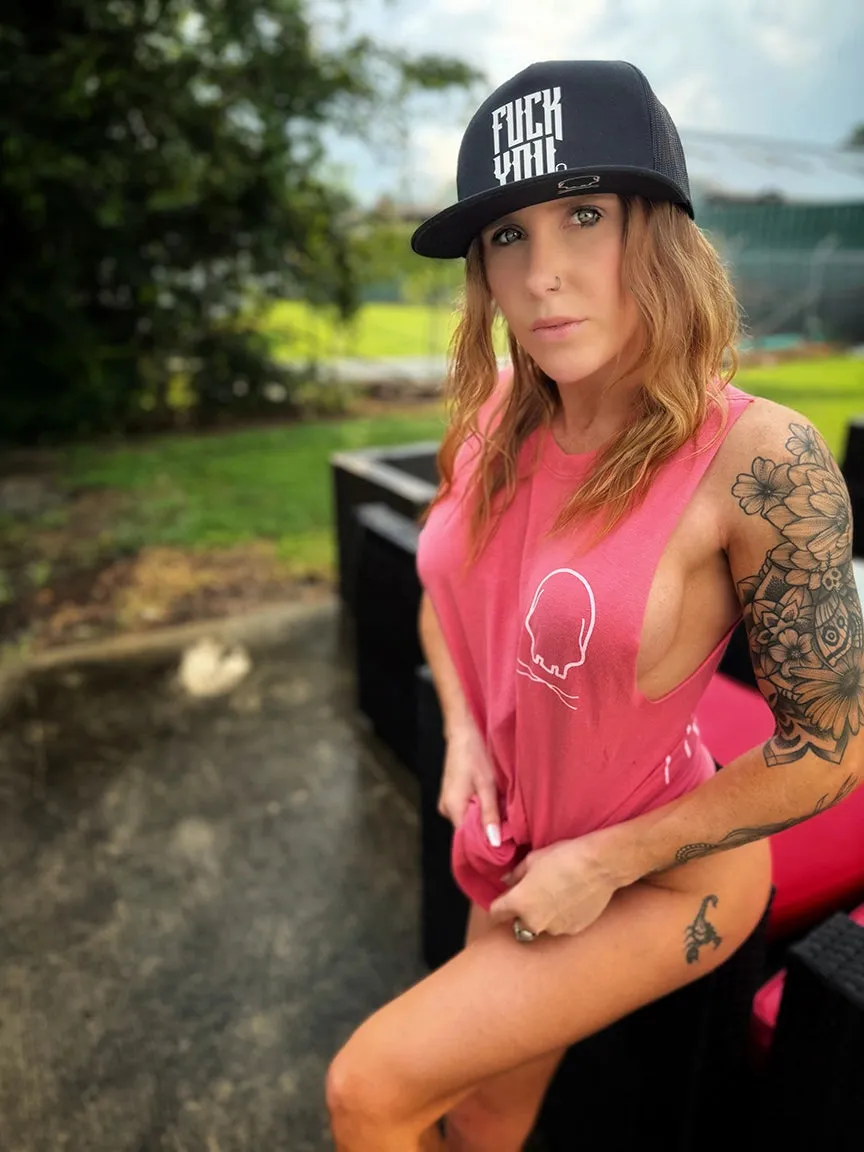 VINTAGE FUCK THE HATERS TANK TOP *PINK*