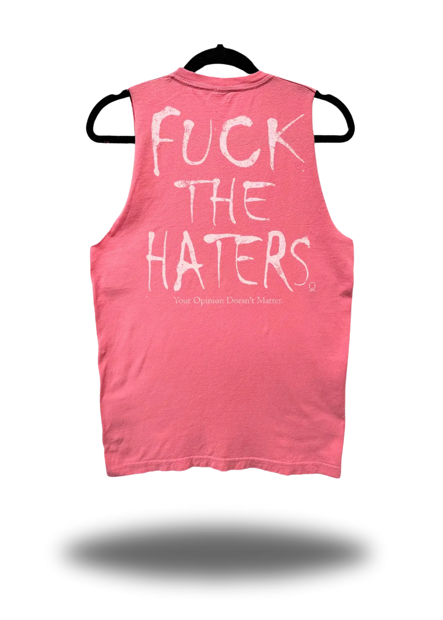 VINTAGE FUCK THE HATERS TANK TOP *PINK*