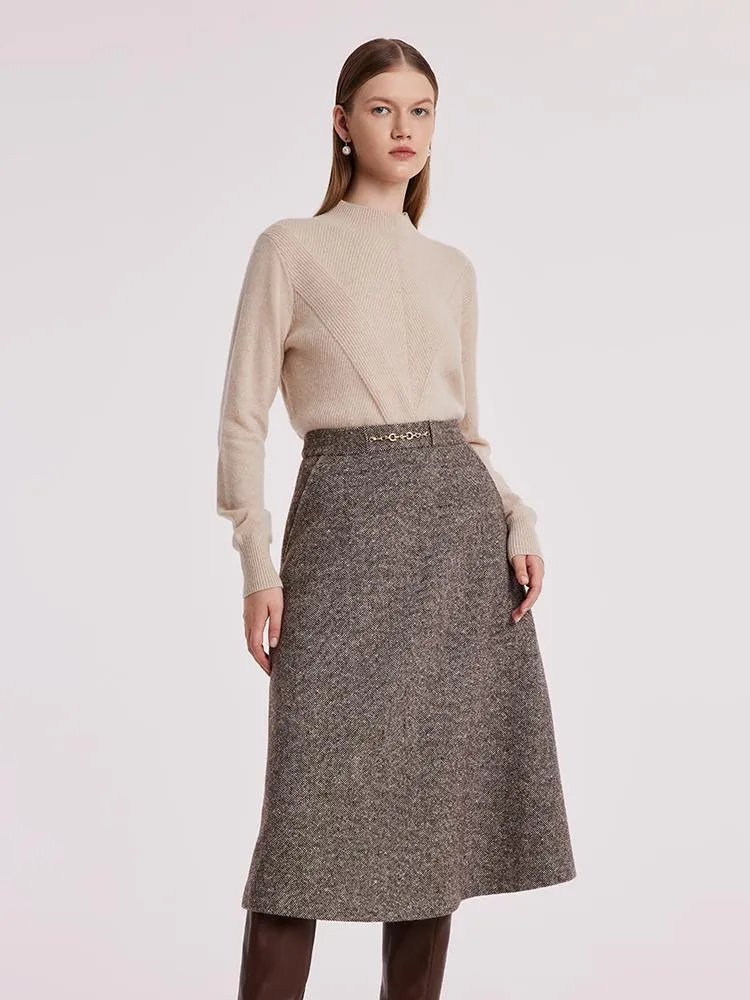 Waisted Washable Woolen Skirt
