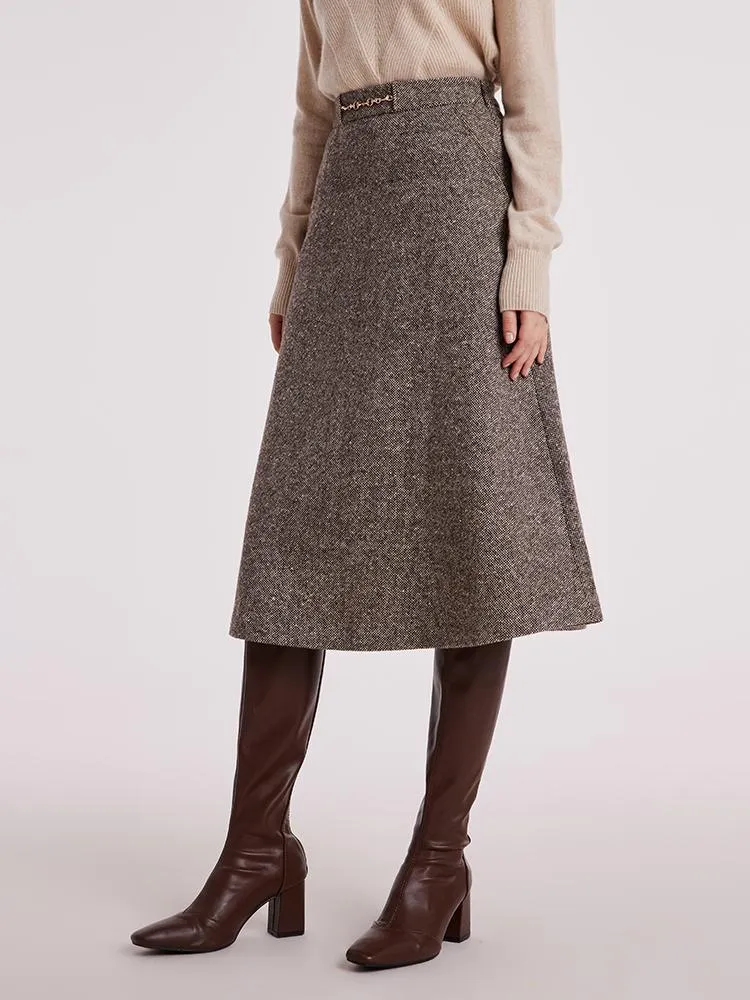 Waisted Washable Woolen Skirt