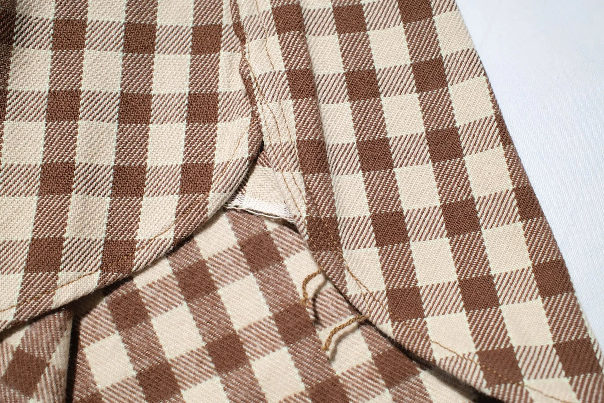 Warehouse 11oz "Long Horn" Selvage Flannel Western Shirt (Brown)