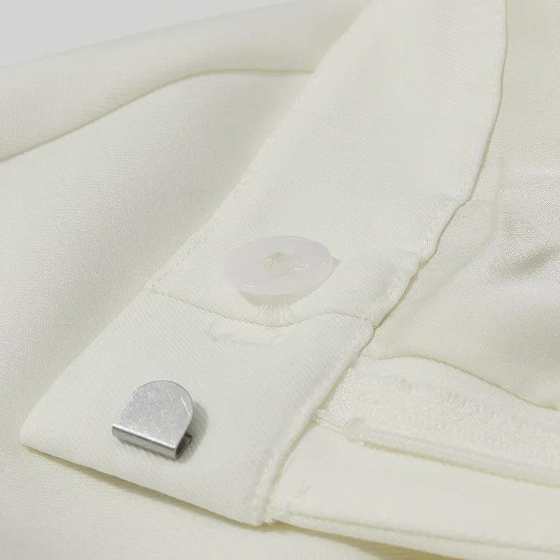 Washable Worsted Wool Straight Pants