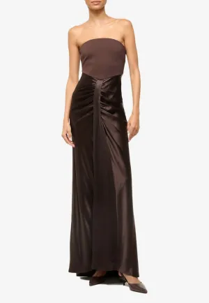 Wayfaring Strapless Satin Gown