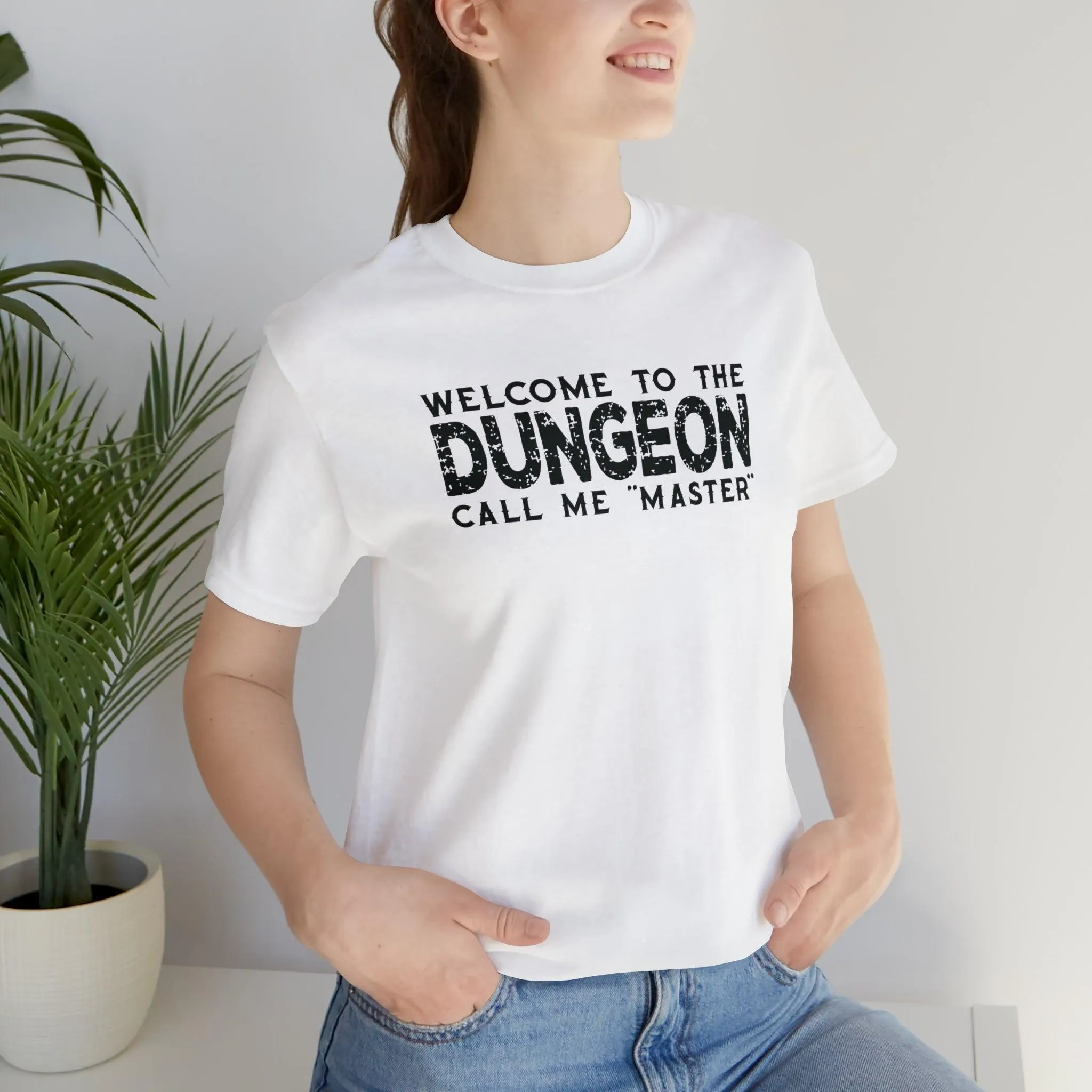 Welcome to the Dungeon Call me Master | DM shirt | Dungeon Master gift | dnd tshirt | Gaming shirt | dungeons and dragons Short Sleeve Tee