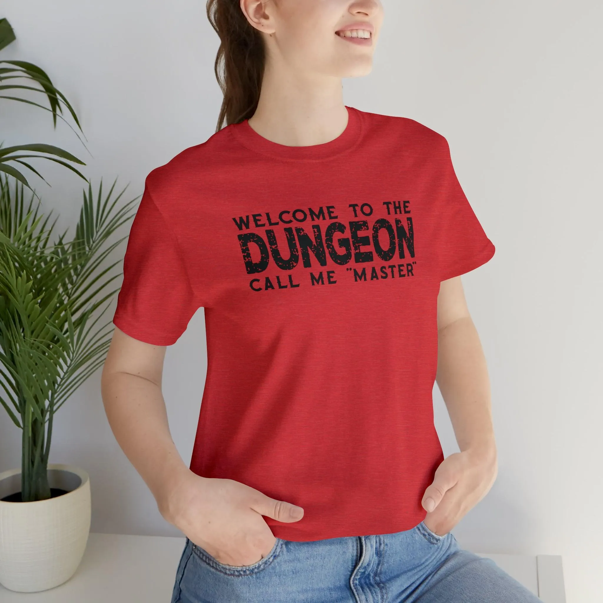 Welcome to the Dungeon Call me Master | DM shirt | Dungeon Master gift | dnd tshirt | Gaming shirt | dungeons and dragons Short Sleeve Tee