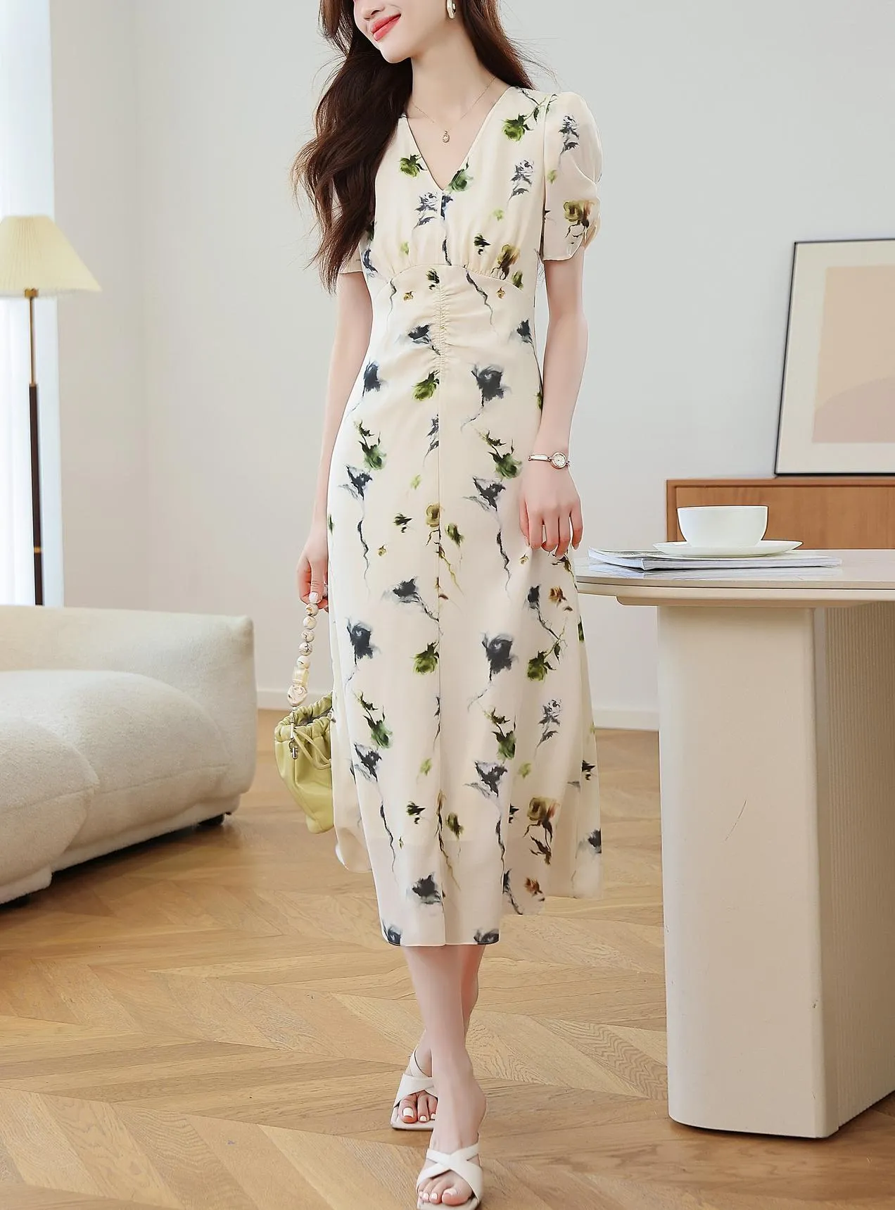 Women’s A-Line Sundress with a Beautiful Floral Print
