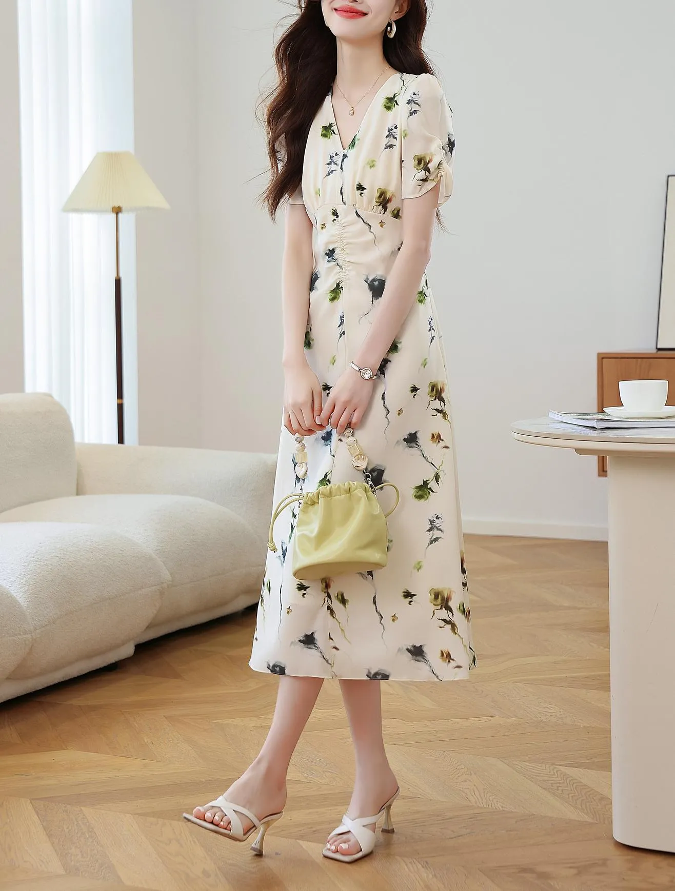 Women’s A-Line Sundress with a Beautiful Floral Print
