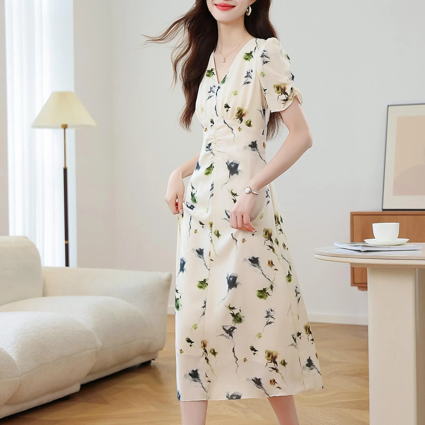 Women’s A-Line Sundress with a Beautiful Floral Print