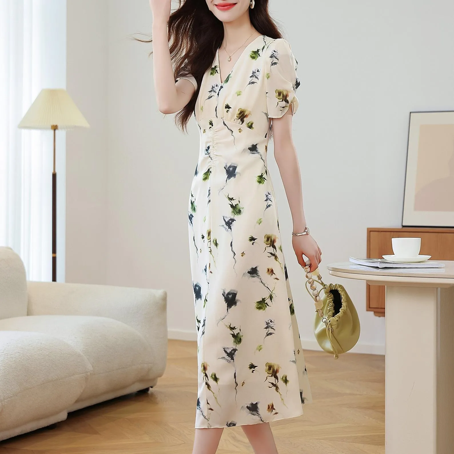 Women’s A-Line Sundress with a Beautiful Floral Print