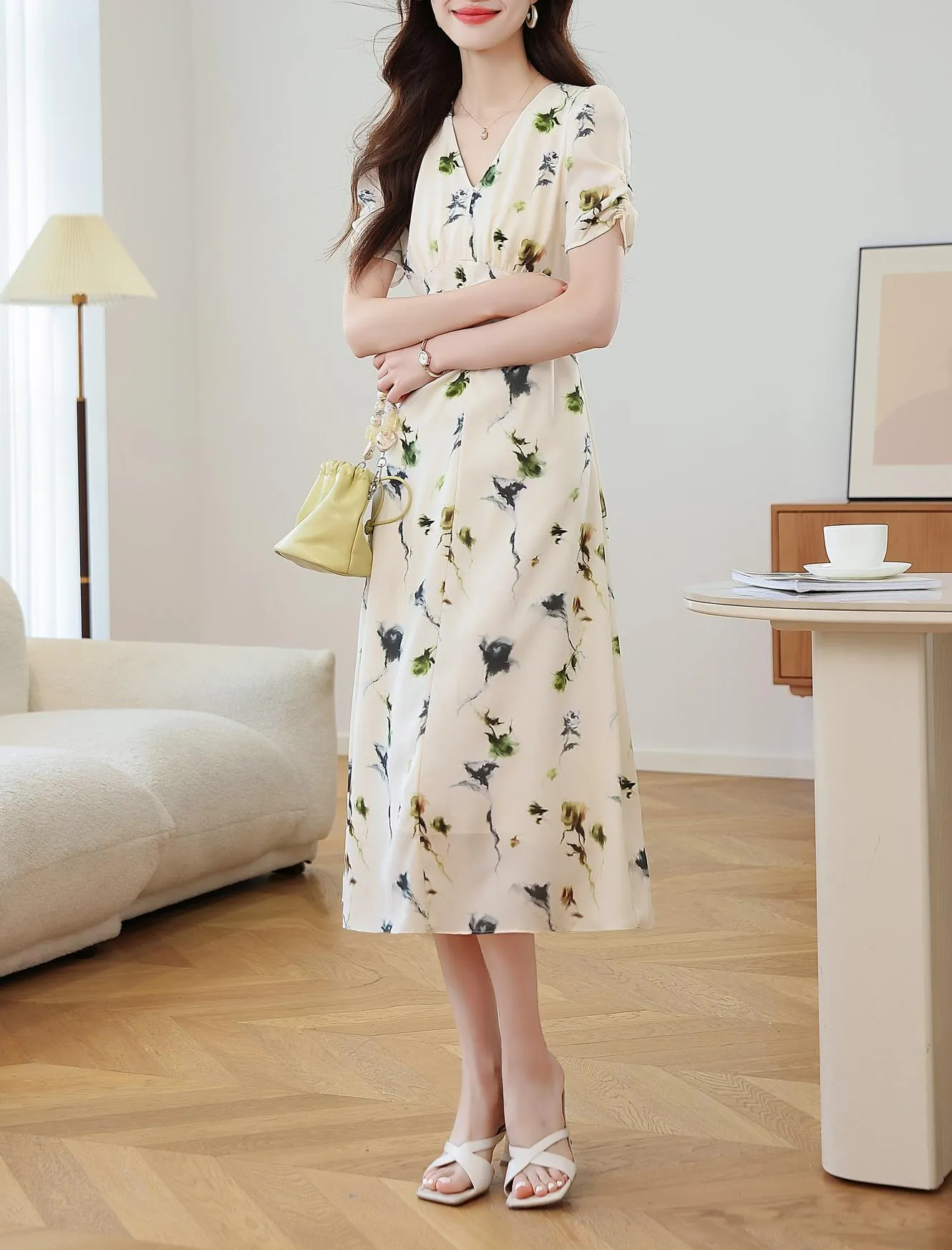 Women’s A-Line Sundress with a Beautiful Floral Print