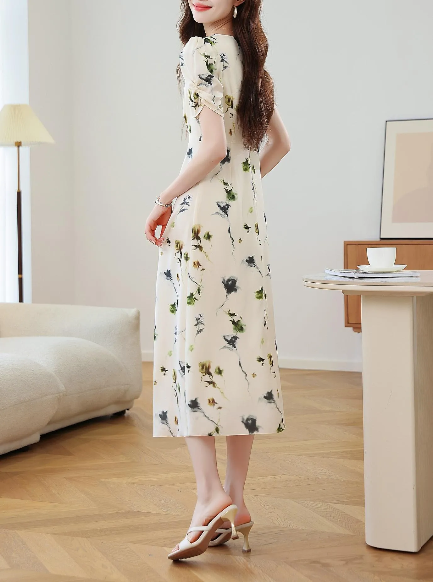Women’s A-Line Sundress with a Beautiful Floral Print