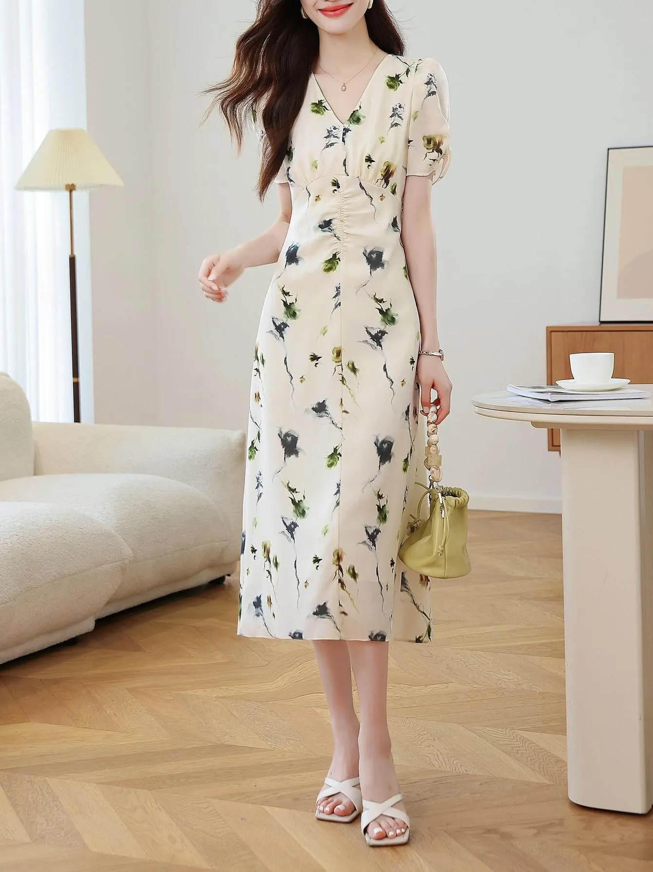 Women’s A-Line Sundress with a Beautiful Floral Print