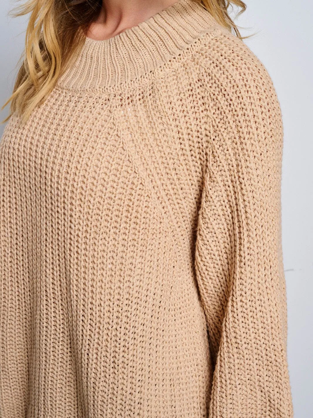 WOMEN'S LONG SLEEVE KNITTED PULLOVER SWEATER
