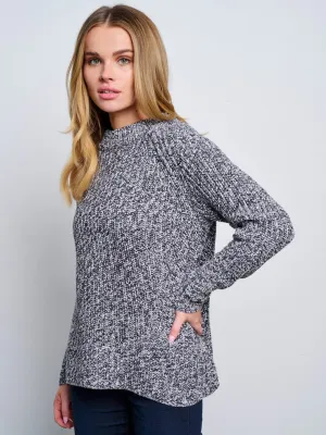 WOMEN'S LONG SLEEVE KNITTED PULLOVER SWEATER