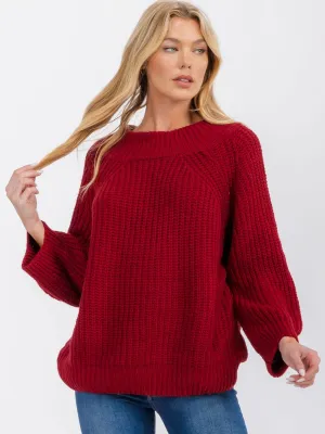 WOMEN'S LONG SLEEVE KNITTED PULLOVER SWEATER