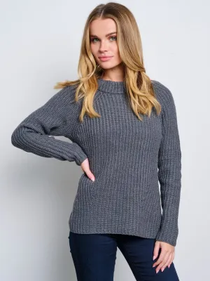 WOMEN'S LONG SLEEVE KNITTED PULLOVER SWEATER