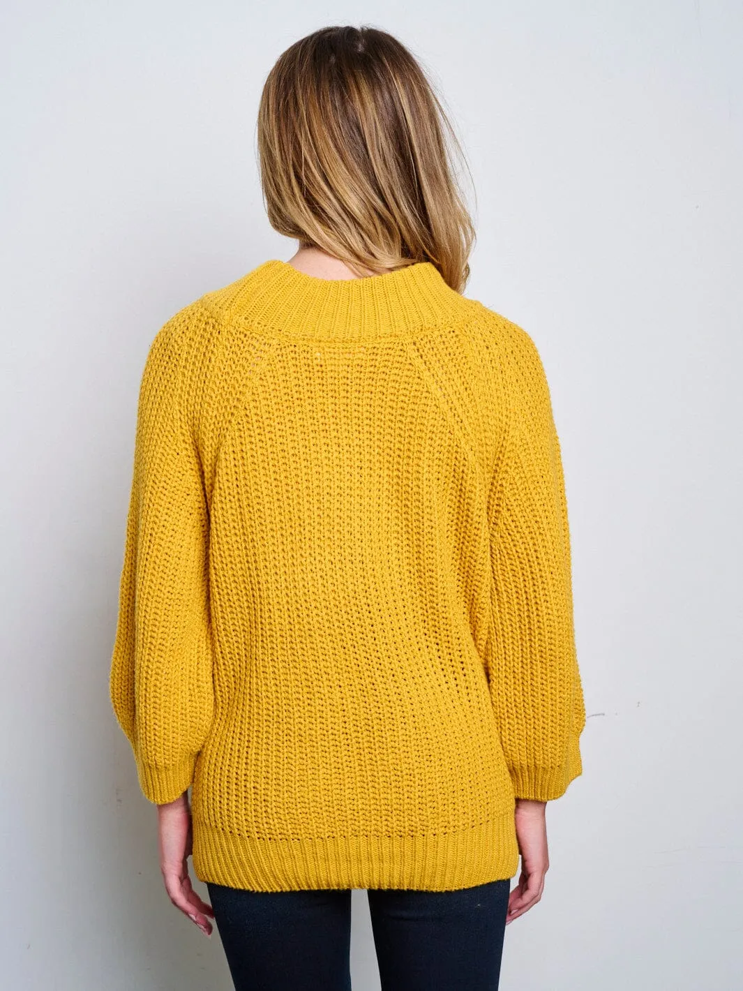 WOMEN'S LONG SLEEVE KNITTED PULLOVER SWEATER