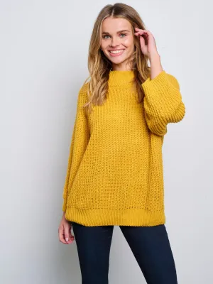 WOMEN'S LONG SLEEVE KNITTED PULLOVER SWEATER