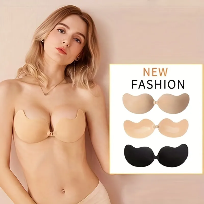 Women's Strapless Backless Push-up Silicone Sticky Invisible Self Adhesive Bras
